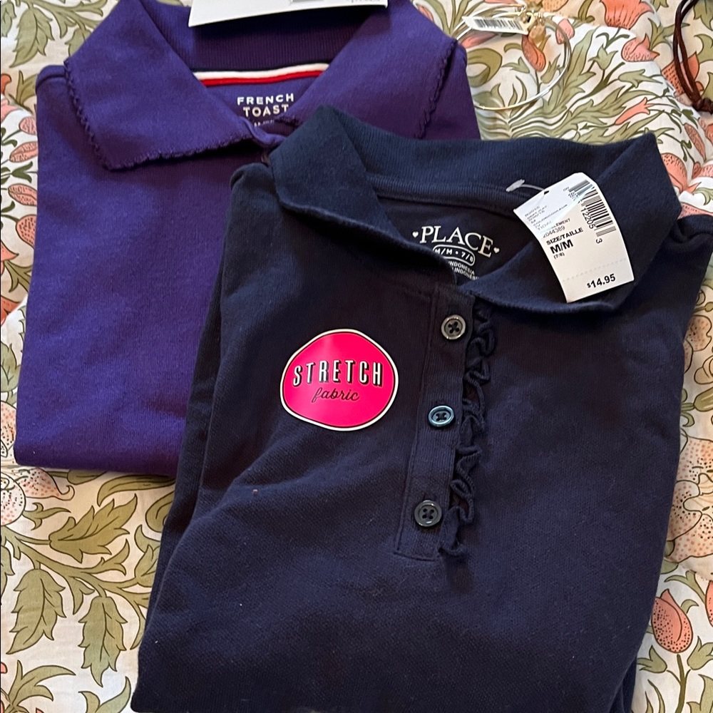 The Children's Place Kids Polo Shirts - Purple and Navy